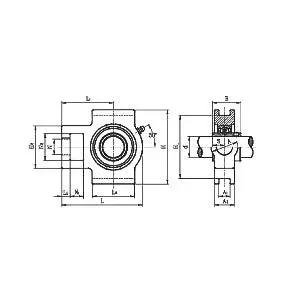 UCT207-20 1-1/4" Bore Mounted Bearing Take-Up Unit