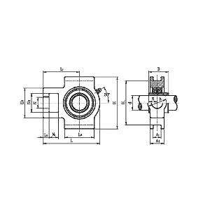 UCT209-28 1-3/4" Bore Mounted Bearing Take-Up Unit