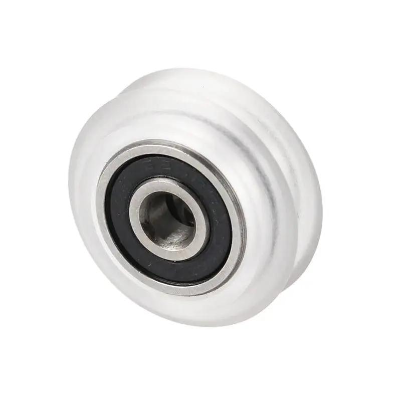 V Shape Linear Motion Guideway 4x24x10mm Clear Track V-Slot Profile Roller Bearing