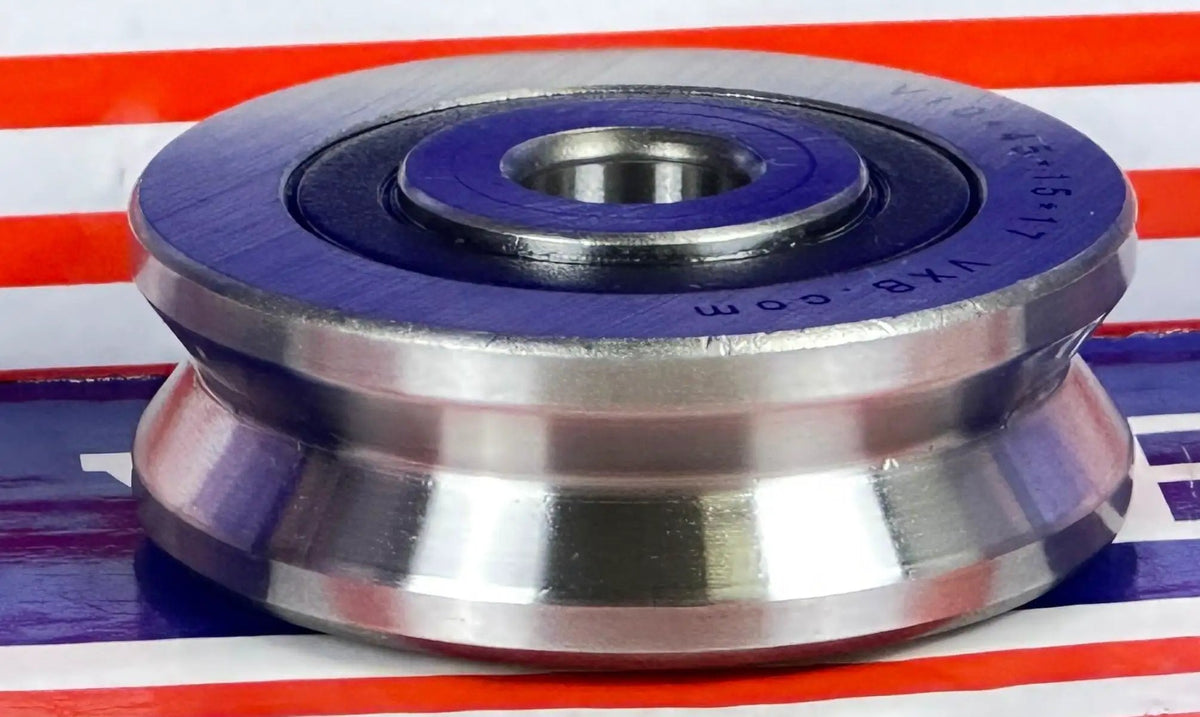 V10x45x15/17mm V Groove Track Roller Bearing With Extended Inner 2mm