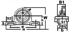 VXB 3/4 Bearing UCP204-12 + Pillow Block Cast Housing Mounted Bearings - VXB Ball Bearings