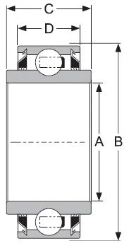 W208PPB11 Relube Square Bore 7/8" Bore Bearing