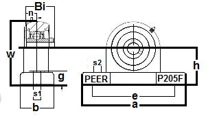 ZUCP-203-17m-PBT 锌铬枕式轴承 17mm 安装轴承