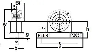 ZUCP207-23-PBT Zinc Chromate Pillow Block 1 7/16 Mounted Bearing