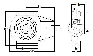 ZUCT202-9-PBT Flange 2 Bolt Stainless Steel 9/16 Bearing