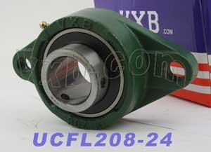 1-1/2" Bearing UCFL-208-24 + 2-Bolt Flanged Housing Mounted Bearing