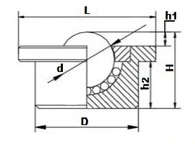 1-1/2" Heavy Duty Machined Steel Drop-in Ball Transfer Unit 551 lbs