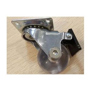 1.5"inch Heavy Duty Clear - Caster Wheel - Brakes