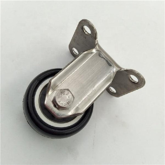 1.5" Stainless Steel Caster PU Wheel - Fixed - Top Plate Mount