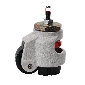 1.57"inch Adjustable Height Floor Lock Heavy Duty Caster Wheel 40mm - M8 Threaded stem