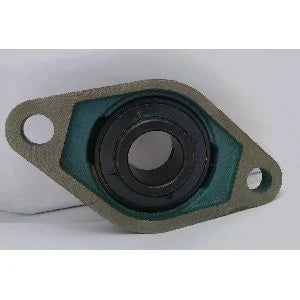 1" Bearing UCFL205-16 Black Oxide Plated Insert + 2-Bolt Flanged Cast Housing Mounted Bearing