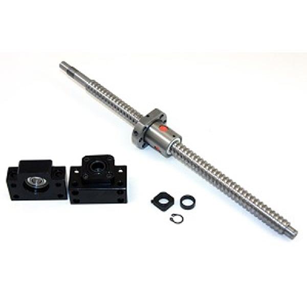 1' Feet Travel Stroke 16mm Anit-Backlash Ballscrew set - Nut & Bearing Supports