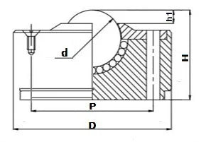 1" Ball Heavy 70mm Hole Drop-in Steel Ball Transfer Unit