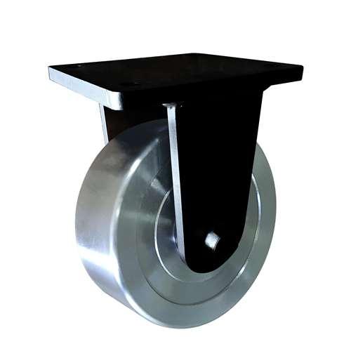10"inch Caster Wheel 3307 Lbs Fixed Cast iron PU - Top Plate Mount