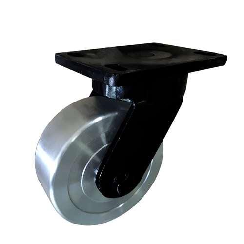 10"inch Caster Wheel 3307 Lbs - Cast iron PU - Top Plate Mount
