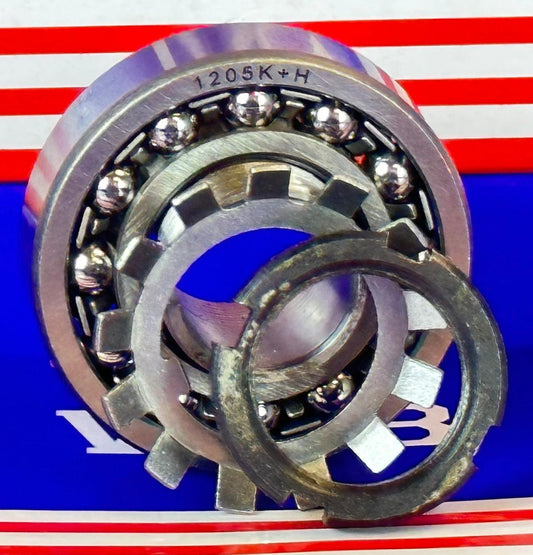 1205K+H Self Aligning Ball Bearing with Adapter Sleeve 25x62x16mm