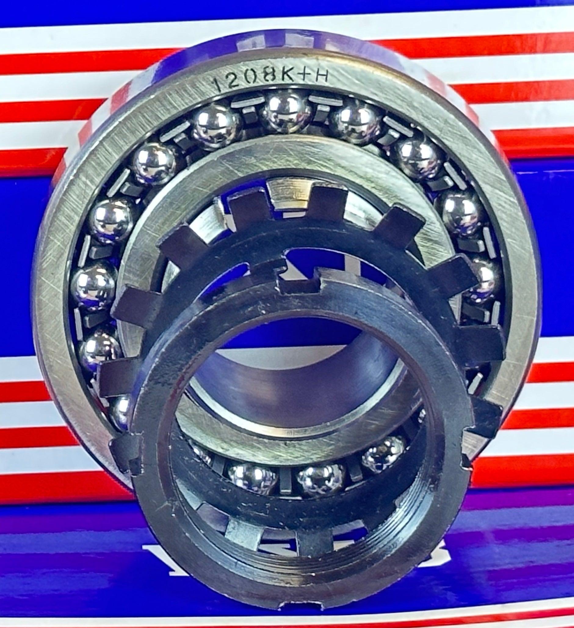 1208K+H Self Aligning Ball Bearing with Adapter Sleeve 35x80x18mm