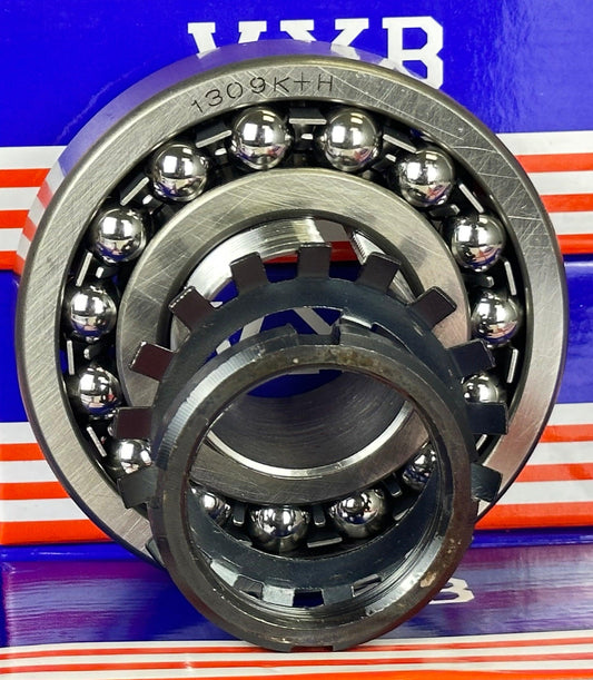 1309K+H Self Aligning Ball Bearing with Adapter Sleeve 40x100x25mm