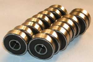 16 แพ็คสเก็ตเซรามิกแบริ่ง 608-2RS SI3N4-ปิดผนึก