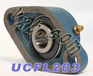 Łożysko 17 mm UCFL203 + 2-śrubowy obudowa obudowa montowana