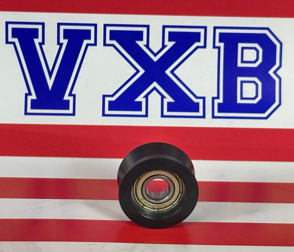 6mm Bore Bearing - 21mm Nylon Pulley v Groove Track Guide Roller Bearing 6x21x10mm