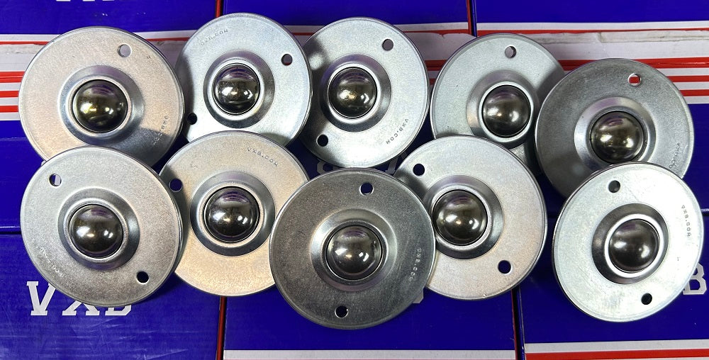 2 หลุม Flange Ball Transfer Unit 10 แพ็คแบริ่งพื้นผิวที่ติดตั้ง