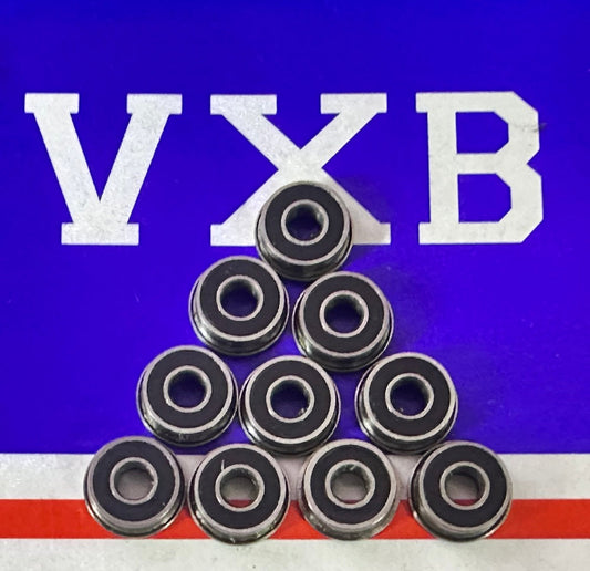 10 paketli flanşlı kapalı rulmanlar FR2-5-2RS 1/8 "x 5/16" x 9/64 "Rulmanlar