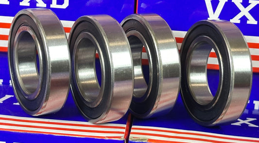 4-Pack 6007-2RS Ball Bearings 35x62x14mm Rubber Sealed