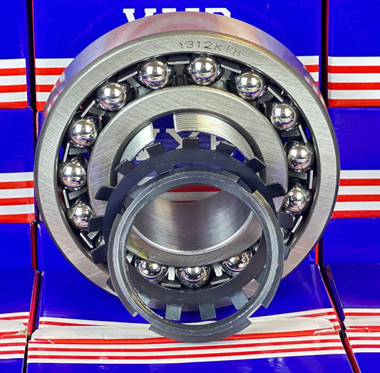 1312K+H Self Aligning Ball Bearing with Adapter Sleeve 55x130x31mm