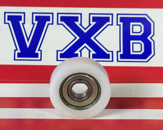 8mm Bore Bearing - 30mm White Plastic Tire 8x30x10mm