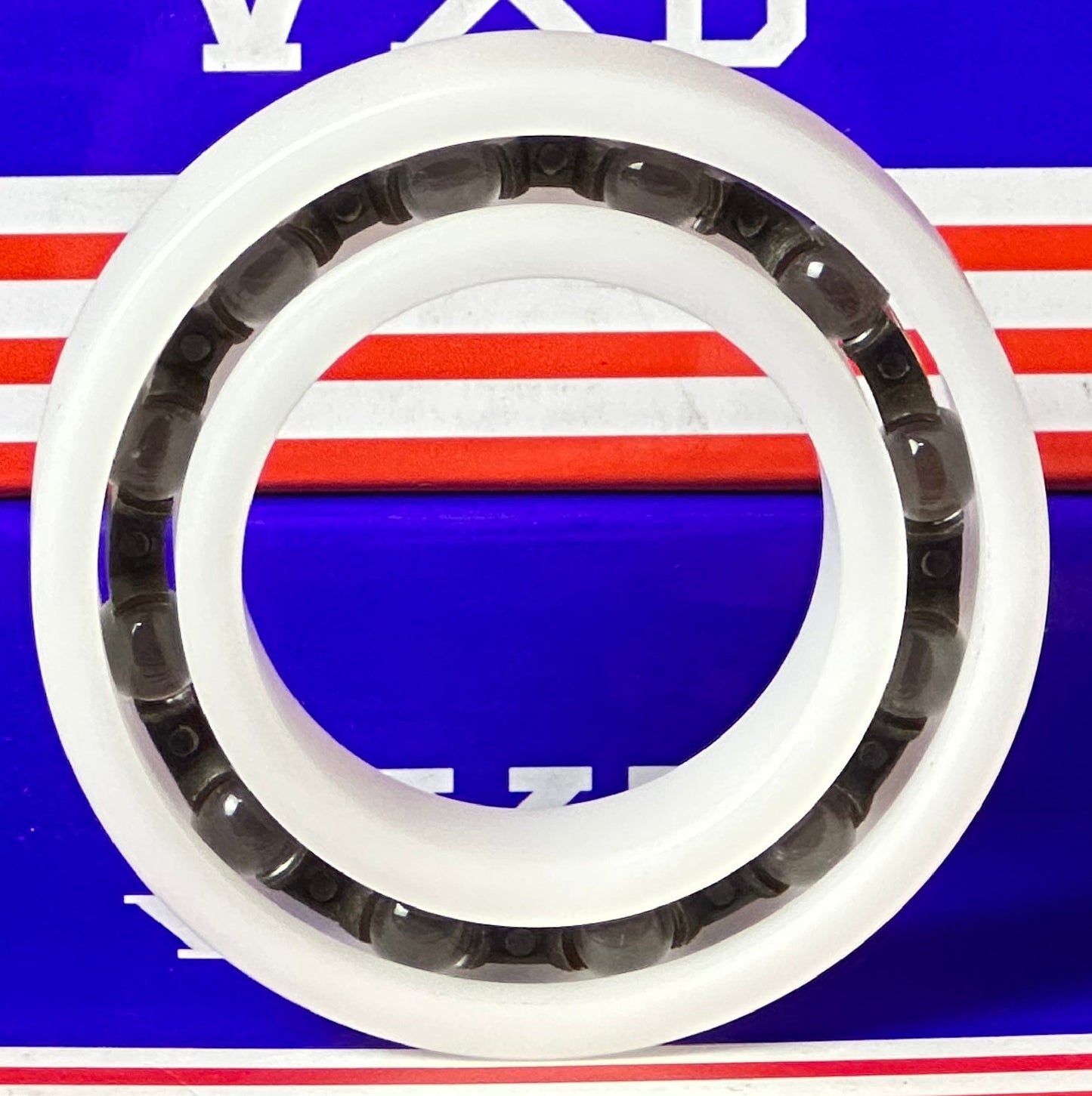 Łożysko z tworzywa Acetal/POM 6008 - kulki szklane - 40x68x15mm