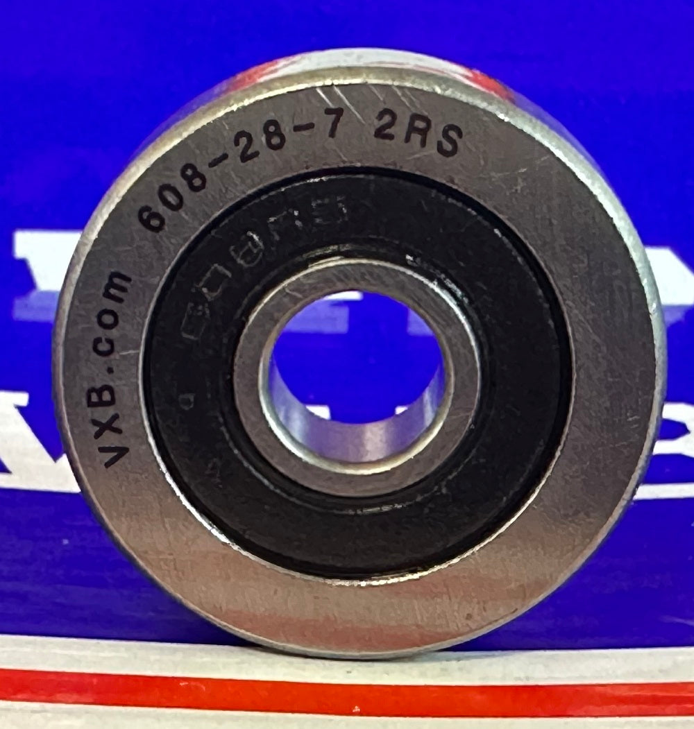 8x28x7 Non-Standard Ball Bearing 8mm x 28mm x 7mm - 2 Rubber Seals