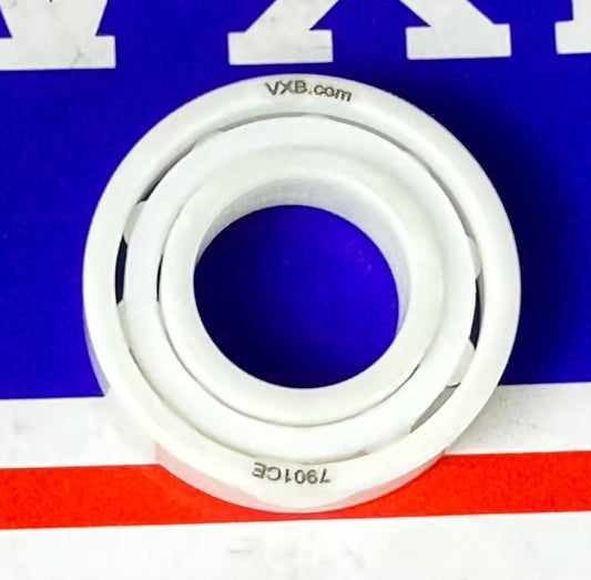 7901 การติดต่อเชิงมุมแบริ่งเซรามิกเต็ม 12x24x6mm