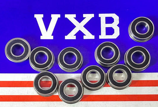 10 paket flanşlı rulmanlar SFR188-2RS Mühürlü 1/4 "x 1/2" x 3/16 "Rulmanlar