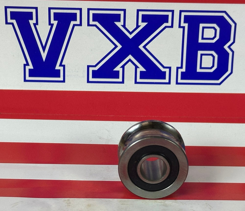 8mm Bore Bearing - 22.5mm Round Pulley U-Groove Shaft Sliding Ball Bearing 8x22.5x14.5mm