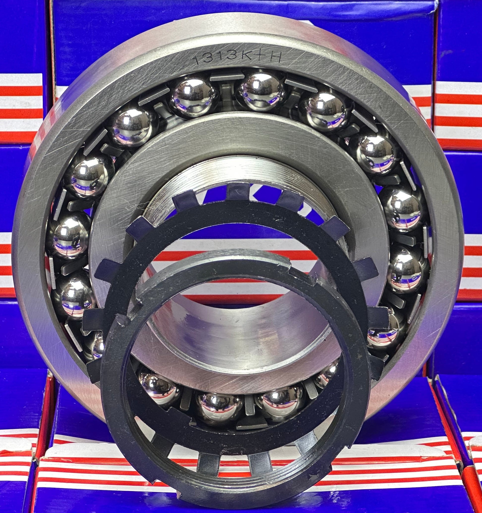 1313K+H Self Aligning Ball Bearing with Adapter Sleeve 60x140x33mm