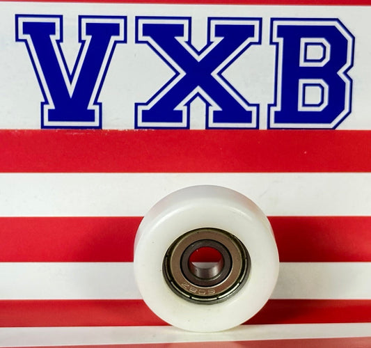 8mm ID Bearing - 34mm White Plastic Wheel 8x34x13mm