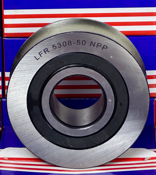 LFR5308-50-2RS 40mm قطر داخلي × 50mm بكرة مسار محكمة الإغلاق مع أخدود على شكل U