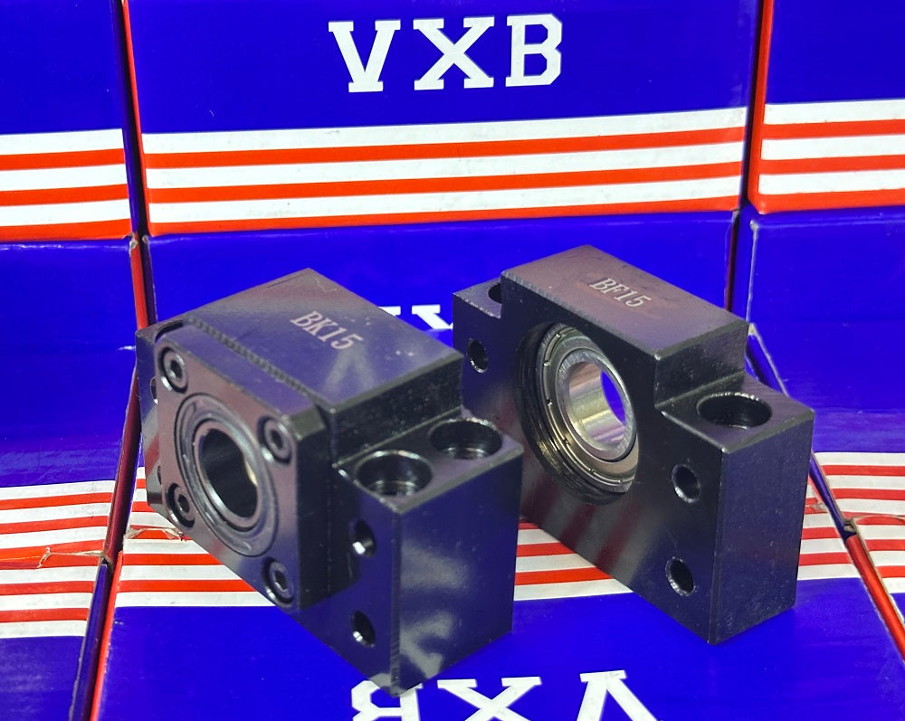 BK15 + BF15 Ballscrew Support Set - Fixed + Floating End Supports