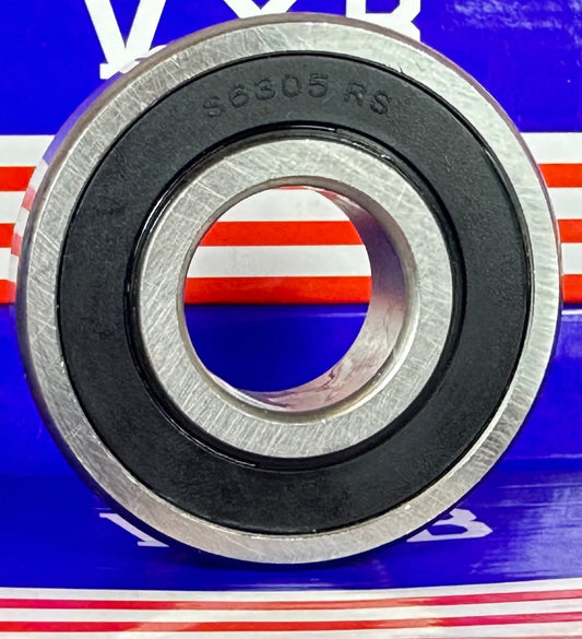S6305-2RS ตลับลูกปืนสแตนเลสปิดผนึก 25x62x17 มม.