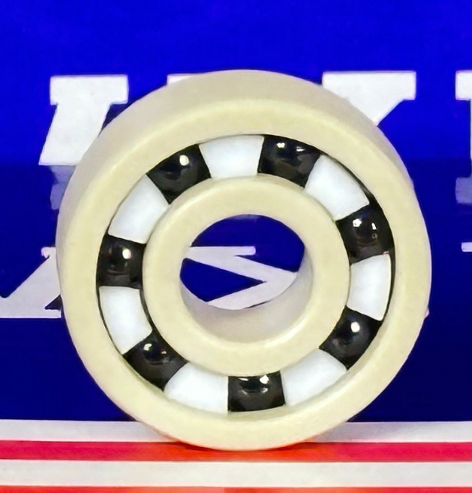 608 PEEK Ball Bearing - Si₃N₄ Ceramic Balls - PTFE Cage - 8x22x7mm