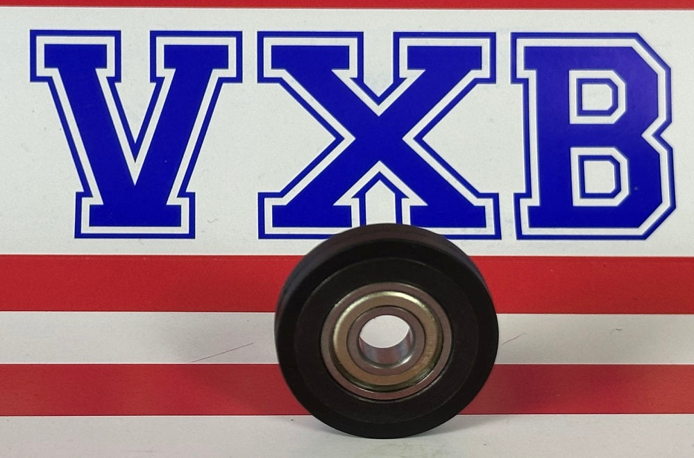 6x25x5mm PU Miniature Pulley Wheel Roller Bearing - 25mm Black Tire