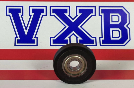 6x25x5mm PU Miniature Pulley Wheel Roller Bearing - 25mm Black Tire