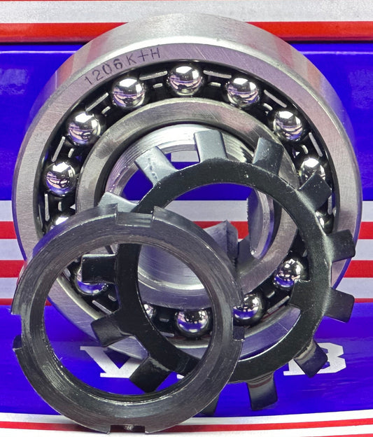 1206K+H Self Aligning Ball Bearing with Adapter Sleeve 30x72x17mm