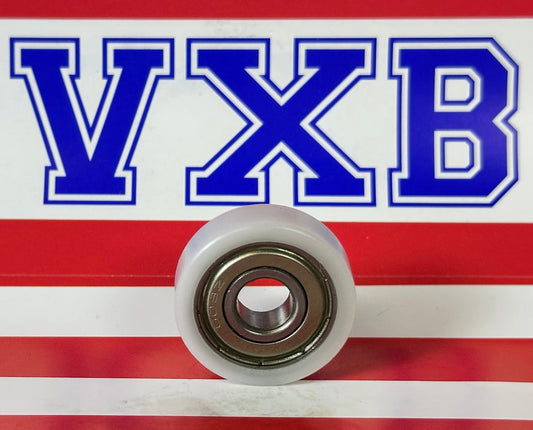 8mm Bore Bearing - 26mm White Plastic Tire 8x26x8mm