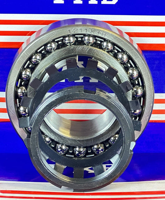 1211K+H Self Aligning Ball Bearing with Adapter Sleeve 55x110x22mm