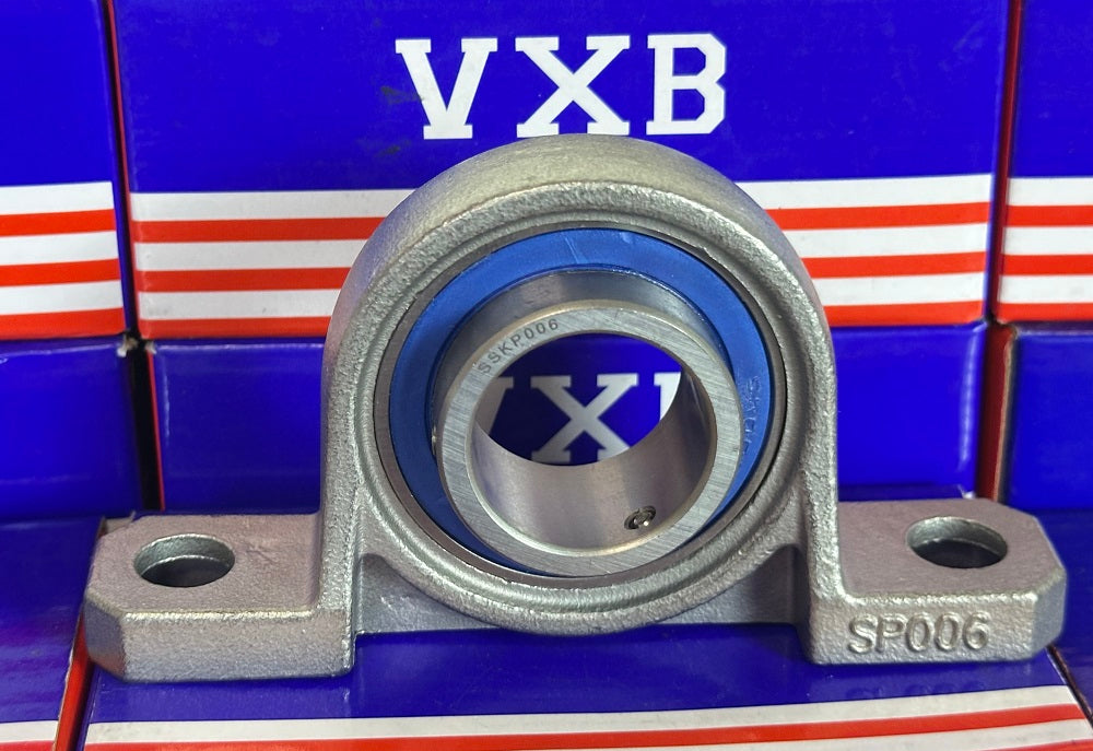 30mm Bore Miniature Stainless Steel Pillow Block Mounted Bearing