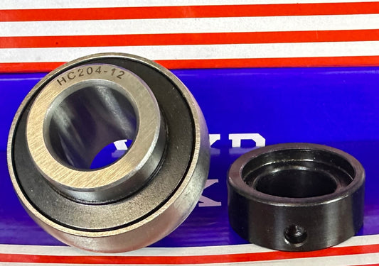HC204-12 Bearing Insert - eccentric collar 3/4" Mounted