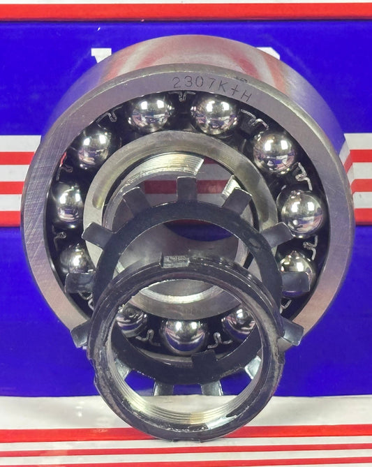2307K+H Self Aligning Ball Bearing with Adapter Sleeve 30x80x31mm
