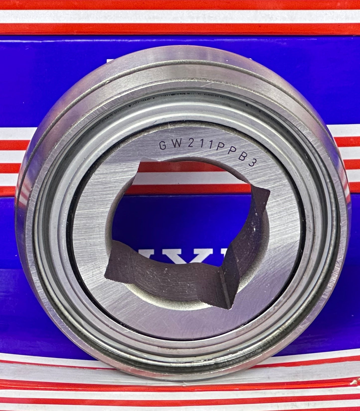 GW211PP3 Agriculture Heavy Duty Disc HarrowBearing, Square Bore, NON-Relubricable, Two Triple Lip Seals 1-1/2" Bore Bearing